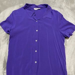Small Purple Crop Button Up Shirt From Bluenotes